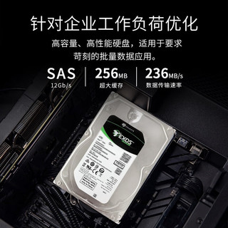 希捷(Seagate)企业级硬盘 2TB 256MB 7200RPM SAS接口 希捷银河Exos 7E10系列 ST2000NM001B