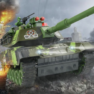 JJR C D874 红外线对战坦克 遥控车 军绿色