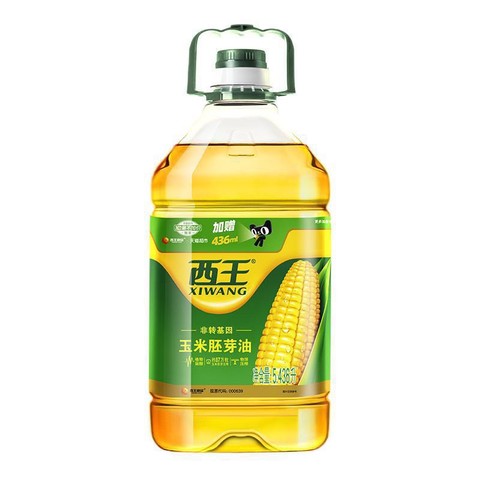 XIWANG 西王 非转基因 玉米胚芽油 5.436L　68.12元（需用券）
