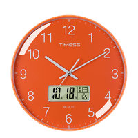 TIMESS p66-3 简约石英挂钟 橙色 14英寸