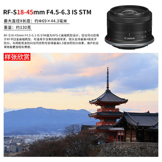 佳能（CANON）EOS R10 轻量小型APS-C微单相机 高速连拍 6K超采样4K短片 EOS R10(18-45)+RF50/1.8 标配