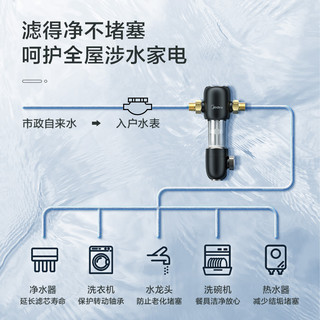 美的(Midea)净水器家用净水机澎湃T1000G直饮机RO滤芯0阻垢剂全时零陈水反渗透+管线机908A+前置48