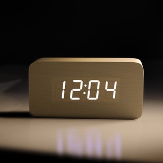 闹钟学生专用电子时钟床头钟表智能2021新款带夜光儿童静音男女孩 15厘米 大款 黑木蓝灯（可插电 放电池两种供电）