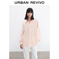 URBAN REVIVO UR女装时尚气质薄款宽松长袖开襟衬衫WU33R2BE2000