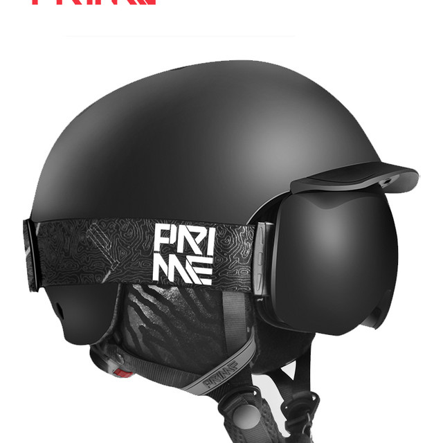 Prime专业滑雪头盔超轻单板双板雪盔女 男户外运动防护眼镜装备盔