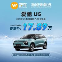 AIWAYS 爱驰汽车 爱驰 U5 2021款 标准续航 PURE智净版新车新能源汽车
