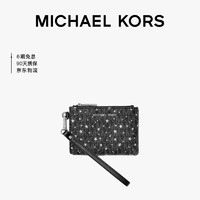 MICHAEL KORS 迈克·科尔斯 MK 女包 迈克 科尔斯 MICHAEL KORS JET SET系列黑色星星印花手拿零钱包 34H1SJ6P1O BLACK MULTI