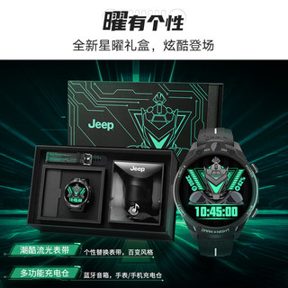 JEEP黑骑士曜电话智能手表运动4G插卡通话支付长续航学生心率watch男