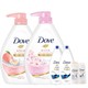 Dove 多芬 清爽滋养沐浴乳套装樱花1kg+白桃1kg 送190mlX2+50mlX2