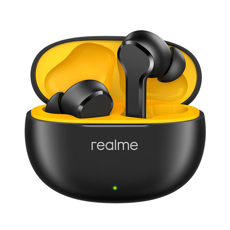 realme 真我 Buds T100 入耳式真无线动圈降噪蓝牙耳机 朋克黑