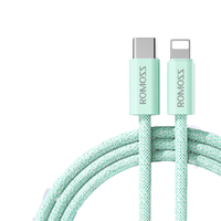 ROMOSS 罗马仕 CB1734 Type-C转Lightning 20W 数据线 TPE 2m 清新绿