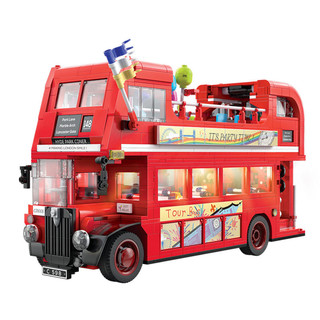 CaDA 咔搭 C59008 伦敦复古旅游巴士 积木模型