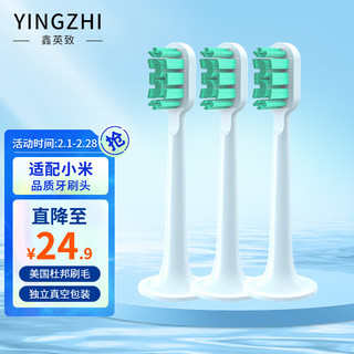 YINGZHI 鑫英致 电动牙刷刷头 3支装 基础清洁款