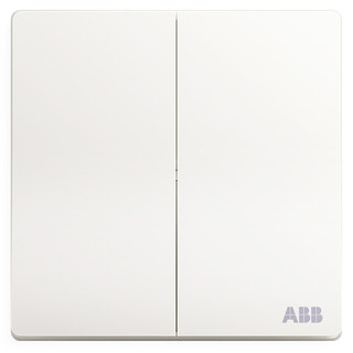 ABB 轩致系列 AF126 双开双控开关 典雅白