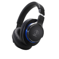 audio-technica 铁三角 ATH-MSR7b 耳罩式头戴式动圈有线耳机 黑色 4.4mm平衡
