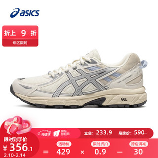 ASICS 亚瑟士 跑步鞋女鞋减震耐磨运动鞋 GEL-VENTURE 6 透气越野跑鞋 白色/灰色 38