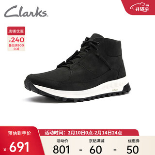 Clarks 其乐 男士短筒工装靴 261642277 黑色 42.5