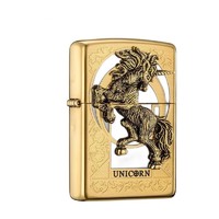 ZIPPO 之宝 ZBT-1-32A 防风煤油打火机 独角兽金色