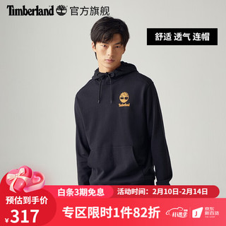 Timberland 男装卫衣新款运动休闲连帽套头毛圈|A2FV7 A2FV7001/黑色 M A2FV7001/黑色 L