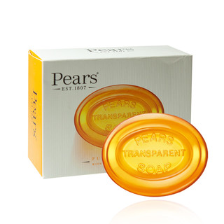 进口Pears 梨牌 琥珀橙水晶皂抑菌控油身体沐浴清洁皂洗脸100g