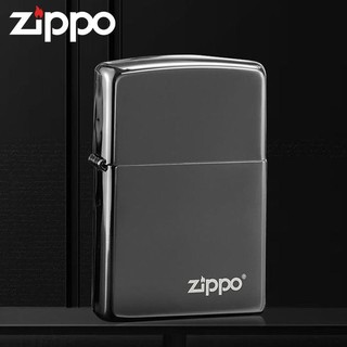 ZIPPO 之宝 美国之宝个性创意防风打火机煤油充气生日礼物送男友黑冰150