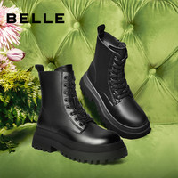 BeLLE 百丽 马丁靴女新款时尚厚底英伦风潮流短靴加绒B0721DD1