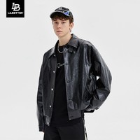 LILBETTER 皮衣外套男2023春秋装新款上衣PU皮衣服潮复古港风夹克