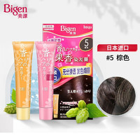 美源（Bigen）花果香染发膏 80g日本进口染发剂花香遮白发5号棕色