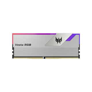 PREDATOR 宏碁掠夺者 Vesta II 炫光星舰系列 DDR5 6800MHz RGB 台式机内存 灯条 银色 32GB 16GBx2 C32