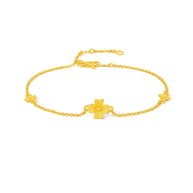 ZHOU LIU FU 周六福 A0710814 小甜花足金手链