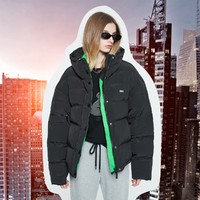 DKNY 唐可娜儿 高级撞色蓬松温暖短款女士羽绒服2022冬季新款