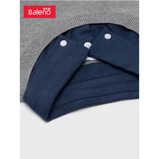 班尼路（Baleno）秋冬新款净色polo领时尚假两件百搭个性毛衫男 R00 S L 00B