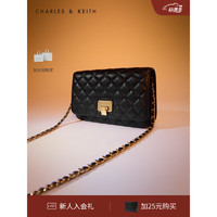 CHARLES & KEITH 女士斜挎包 CK2-70160082-2 黑色 小号