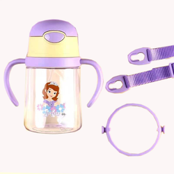 Disney 迪士尼 儿童吸管水杯宝宝幼儿塑料杯女童便携水杯