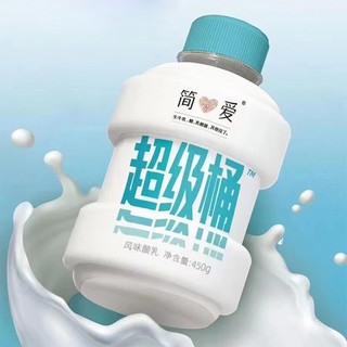 简爱 简爱酸奶超级桶450g×4桶 酸牛奶