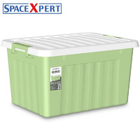 SPACEXPERT 空间专家 塑料收纳箱 20L绿色单只 衣物整理箱口罩收纳箱儿童玩具收纳盒