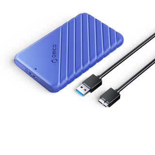ORICO 奥睿科 2.5英寸 SATA硬盘盒 USB3.0 Micro-B 25PW1-U3 宝石蓝