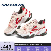 Skechers斯凯奇女子鬼灭之刃联名款机甲鞋板鞋耐磨板鞋透气运动鞋896126-PNK37