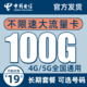 中国电信 长期星念卡－19元100G全国流量＋长期20年套餐+自选号码