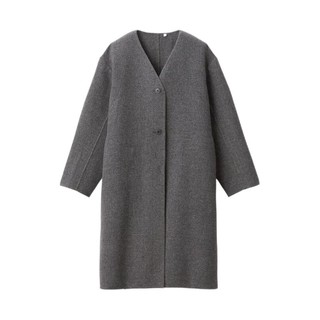 MUJI 無印良品 女士中长款大衣 W9AD225 深灰色 M