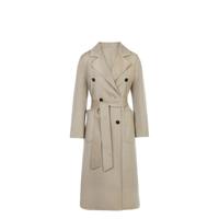 LANCY FROM25 朗姿 女士中长款大衣 LCDD18HLC132C01 浅米色 L