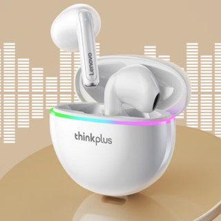 thinkplus XT97 半入耳式真无线降噪蓝牙耳机 月光白