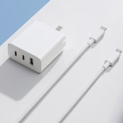 Xiaomi 小米 A07ZM 手机充电器 双Type-C/USB-A 67W+双Type-C 6A 数据线 1.5m 白色