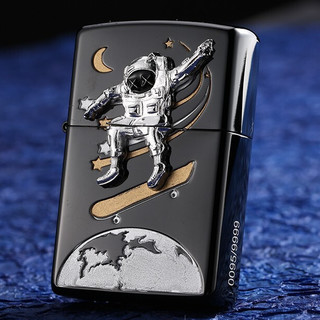 ZIPPO 之宝 星空环行 打火机 钛黑 礼盒装+项链