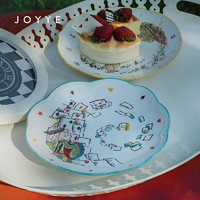 JOYYE 卓艺 爱丽丝欧式新骨瓷餐具套装艺术盘子家用菜盘高级感ins风釉下手绘
