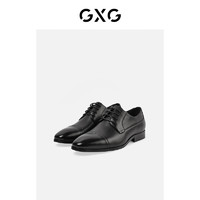 GXG 男鞋真皮手工牛津鞋内增高英伦正装新郎婚鞋男士皮鞋2021冬季