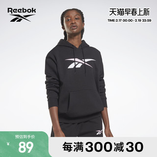 Reebok 锐步 Te Vector Oth 女子运动卫衣 H62052 黑色 XL