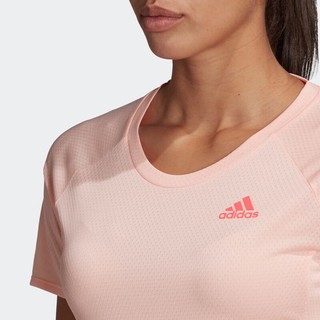 adidas 阿迪达斯 官方女装夏季跑步运动短袖T恤FT6451 朦胧珊瑚粉 A/XL(170/96A)