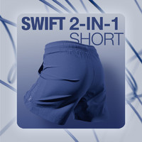 RFIT 2合1运动短裤SWIFT系列打底内裤跑步健身速干薄款三五分裤