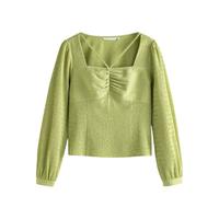 DUSHU 独束 女士雪纺衫 23DS81279 果绿色 L